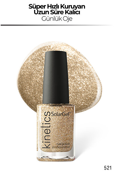 kinetics SolarGel Günlük Oje - Uzun Süre Kalıcı, Yoğun Pigment | #521 GOAL Dİ...