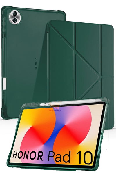 Nezih Case Honor Pad 10 12.1 Inch Uyumlu Trifolding Kalem Bölmeli Arkası Yumu...