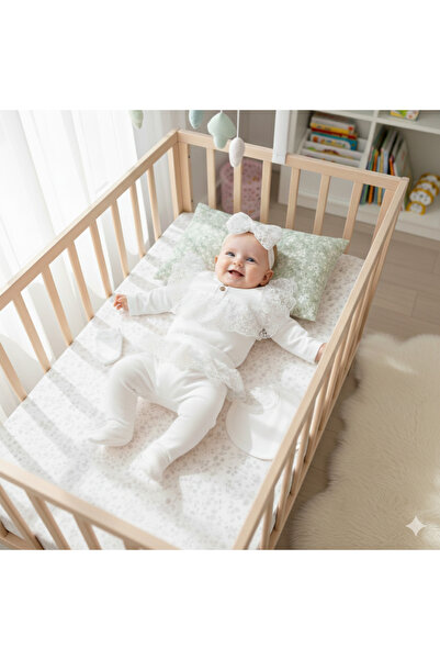 Miniday Baby طقم من 5 قطع من الدانتيل للفتيات الصغيرات من مولودة المستشفى
