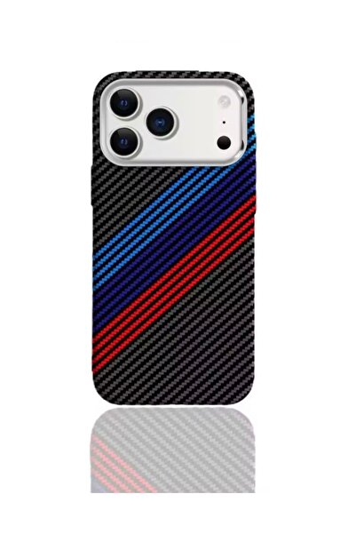 DGN İphone 17 Pro Uyumlu Kamera Çıkıntılı Magsafe Şarj Özellikli M Karbon Fib...