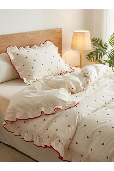 Ricco Lifes طقم غطاء لحاف فردي مصنوع من القطن بنسبة 100%