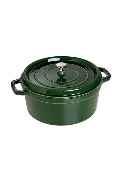 STAUB Döküm Tencere Yuvarlak 28 cm Fesleğen Yeşili