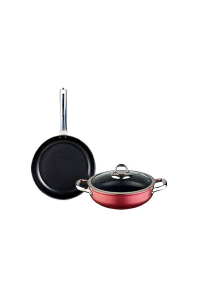 Leggno Master Daily Titanium Cookware Set 3 Pieces Red
