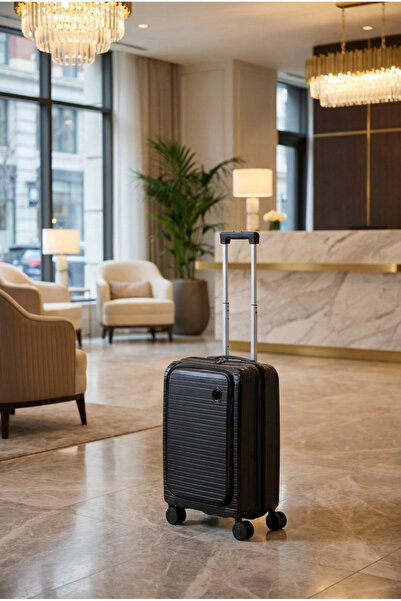 Wexta WX-PP168 SİYAH NOTEBOOKGÖZLÜ POLİPROPILEN - KIRILMAZ - SESSİZ TEKER VALİZ