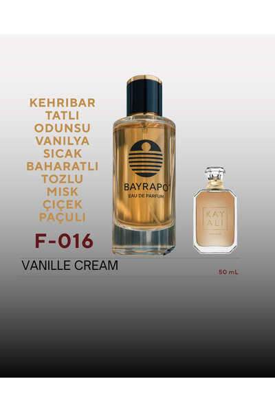 Bayrapo F-016 VANILLE CREAM EAU DE PARFUM (KAYALİ VANİLLA 28 MUADİLİDİR.)