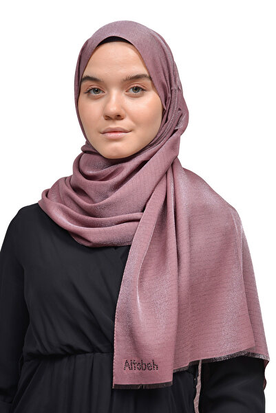 Altobeh شال فستان سهرة لامع بلون سادة للنساء - مارون