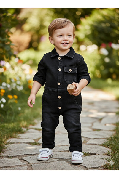 BEBENDY Knitted Denim Jumpsuit 6-9 m 9-12 m 12-18 m 18-24 m