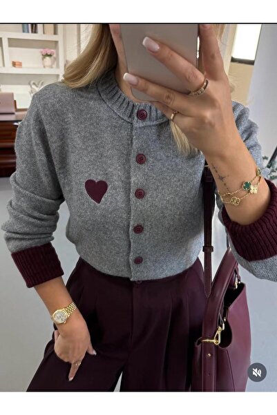 CADDELAMODA Cardigan moale pentru femei, cu detaliu pe mâneci și broderie cu ...