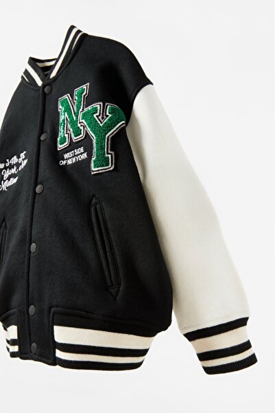 Haydallı Unisex Bomber Kolej Ceket