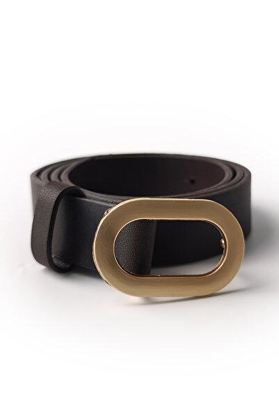 Ecrou Oval Buckle Belt Bitter Brown