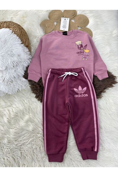 Karan Kids Rucsac roz pentru fete cu imprimeu set