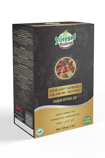 Yöresel Bahçem Mixed Herbal Tea with Avocado Leaf Gilaburu Fruit (120g)