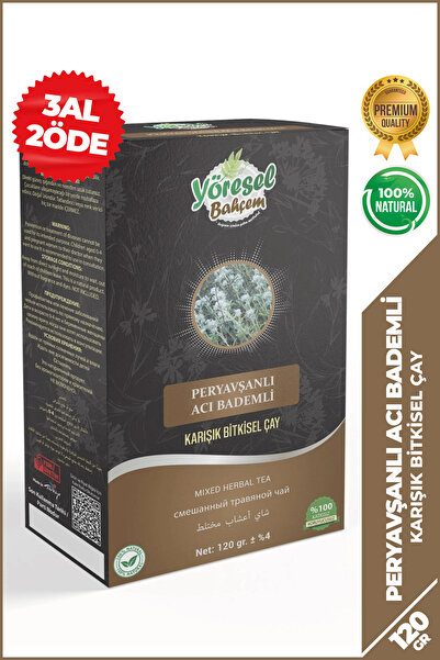 Yöresel Bahçem Peryavşanlı Acı Bademli Karışık Bitkisel Çay (120g)