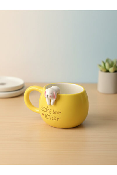 Tohana 3D Sarkan Sevimli Hayvan Figürlü Seramik Kupa