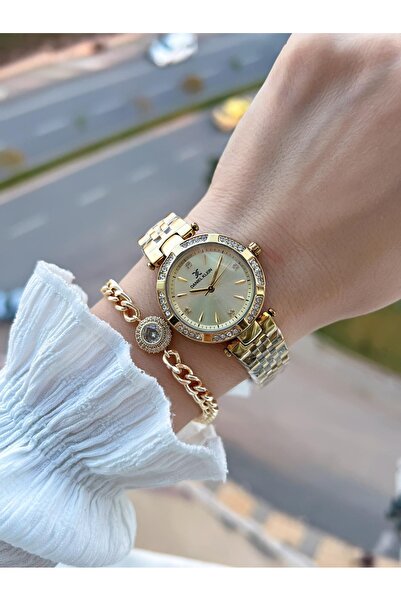 Daniel Klein طقم ساعة يد نسائية كلاسيكية وسوار - سوار فولاذي، مقاوم للماء 3 A...