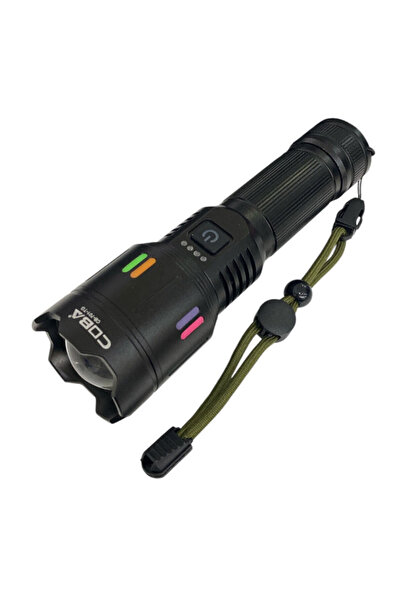 OEM Lanterna LED din aluminiu COBA CB 701 cu baterie 9800mAh incarcare USB Ty...