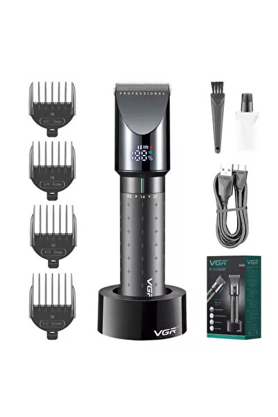 OEM Aparat de tuns fara fir VGR V698 4 distantiere afisaj LED cu suport incar...