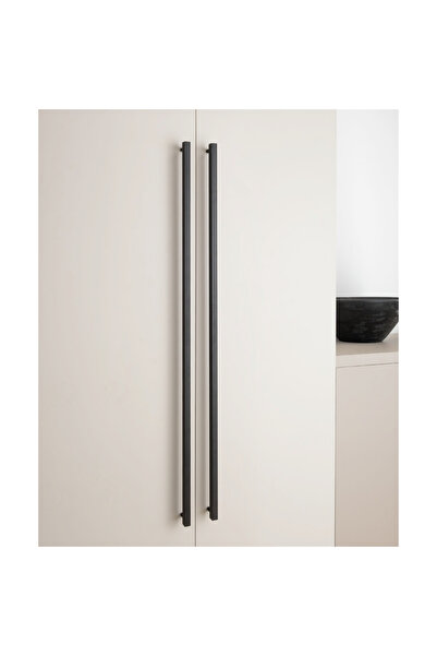 System 8801 Çizgili Modern Kalın Kulp Siyah Renk 320 mm