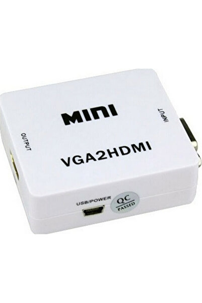OEM Adaptor Q JC145 Mini Convertor VGA la HDMI Full HD 1080p Video și Audio S...