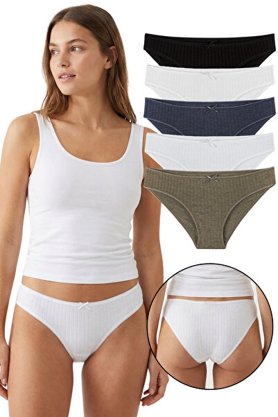 Sensu Kadın Slip Külot Soft Renkler 5'li Paket Set - Kts2022