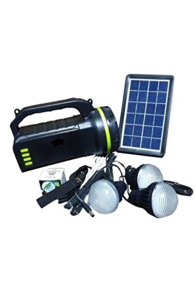 XL Kit Solar GDLite GD-2000A cu 3 becuri incluse, boxa cu Bluetooth si Radio
