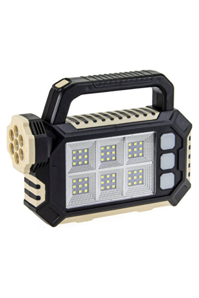 OEM Solar flashlight with 3 light sources: 7 SMD LEDs on the front, 54 SMS LE...