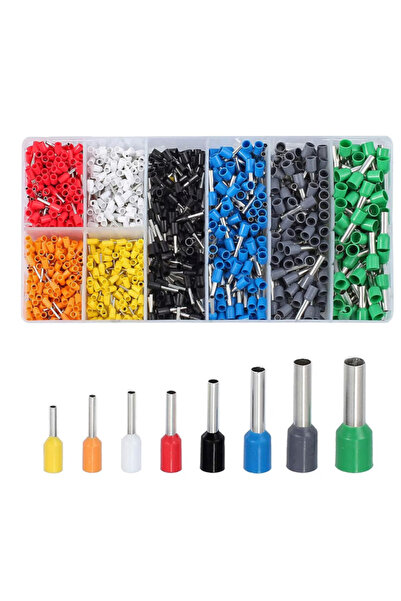 Jack Set 1200 Conectori de sertizare pentru virole de sarma Conector de linie...