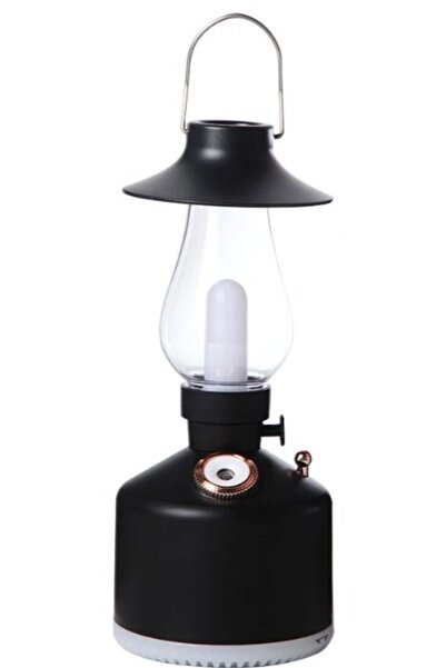 China Mini umidificator NEGRU cu lampa vintage si schimbare de culoare