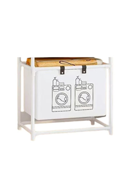 Amir Bathroom Dirty Clothes Storage Rack/Basket 1 Basket Stainless Steel Frame