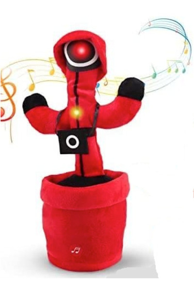 BASHAR Jucărie interactivă de cactus, model de joc cu calamar, cu LED-uri, da...