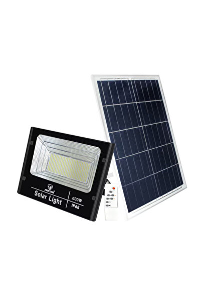 MİKİ Proiector cu panou solar 600W si telecomanda BJ600W