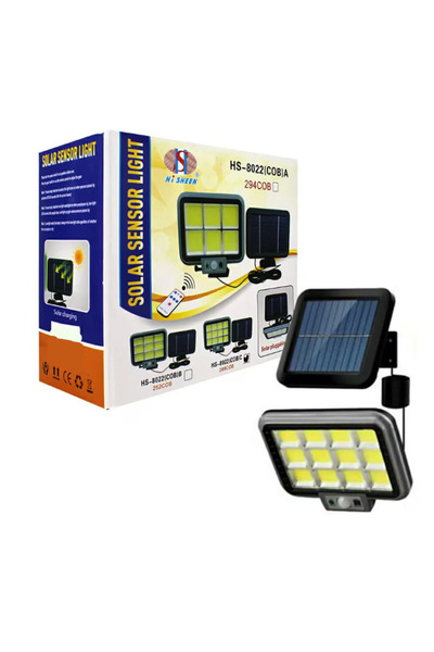 MİKİ Proiector solar 288LED 50W senzor de miscare HS 8022 telecomanda 3 modur...