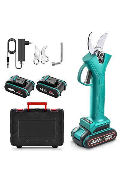 BASE Foarfeca electrica pentru vita de vie si crengi 2 acumulatori 48VF 5Ah L...