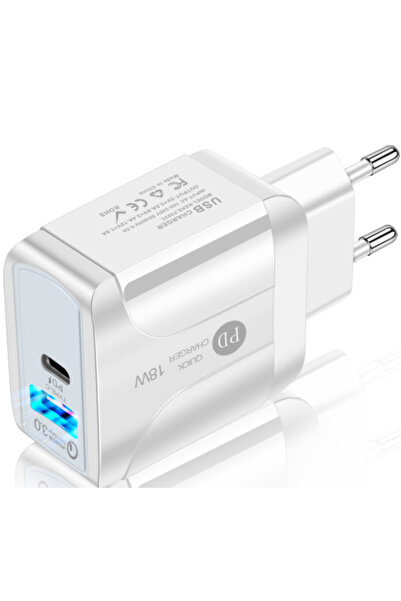 OEM Incarcator de PRIZA PD 18W cu 2 porturi QC3.0