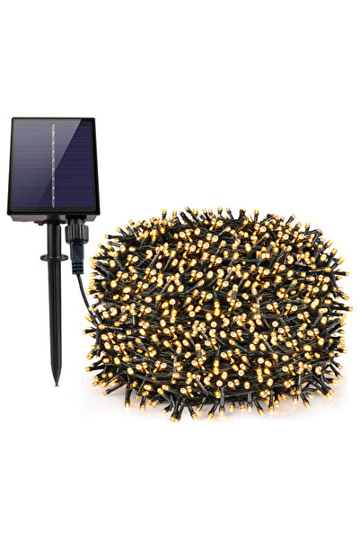 HASSAN Instalație solară 500 LED-uri 50 metri cu telecomandă pentru exterior ...