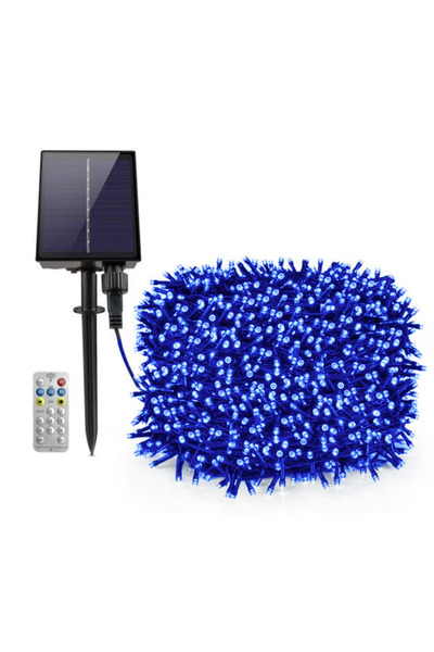 HASSAN Instalație solară 1000 LED-uri 100 metri cu telecomandă pentru exterio...