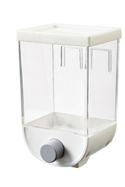 MANDU Dozator de cereale 1Kg plastic transparent Alb