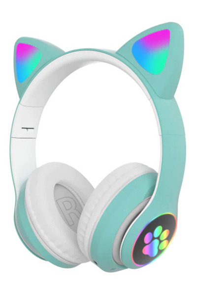 OEM Casti wireless VZV-23M cu urechi de Pisica bluetooth 5.0 Verde