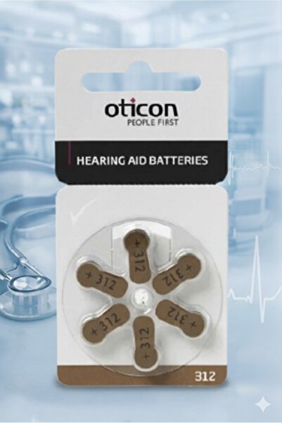 Oticon 312 Numara Işitme Cihaz Pili 6x10 (60 Adet)
