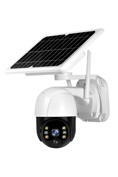 MOHAMED Camera de supraveghere Wifi cu Panou Solar Atasat si Senzor de Miscar...