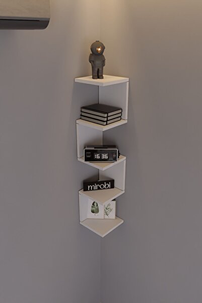 Mirobi رف حائط متعرج من Artix باللون الأبيض