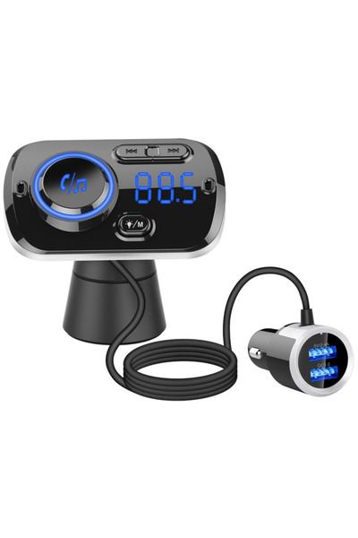 PRİZE Modulator FM auto BC49BQ cu Bluetooth 5.0, încărcare rapidă 3.0, kit au...