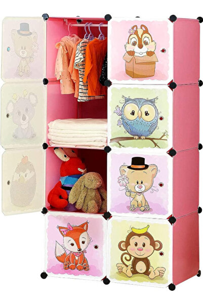 OEM Dulap portabil pentru haine cu desene animate 74x147x37 cm din Plastic