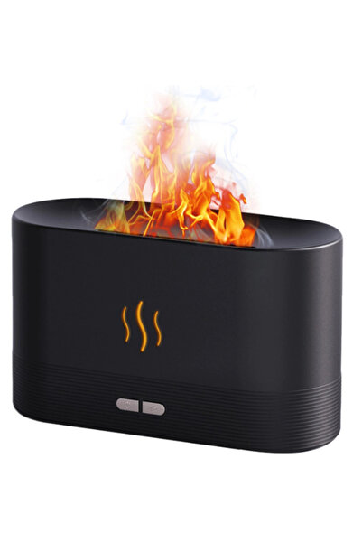 OEM Umidificator Ultrasonic Cu Efect Flacara Silentios Negru