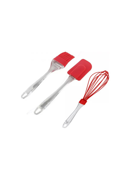 Amir Set of 3 Red Silicone Kitchen Utensils
