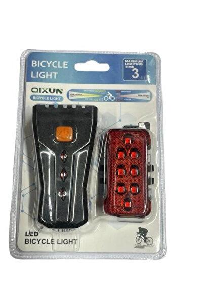 PRİZE Set de lumina pentru bicicleta cu LED-uri din plastic cu baterie AAA