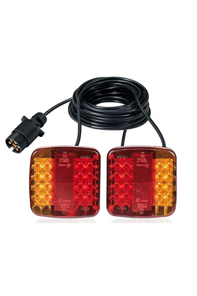 Ruan Set 2 lampi spate LED magnetice pentru remorca 12V cu cablu