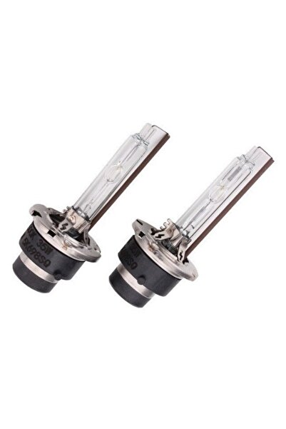 XL Set of 2 Xenon D2S White car bulbs for headlights, metal bracket, 35W 6000K