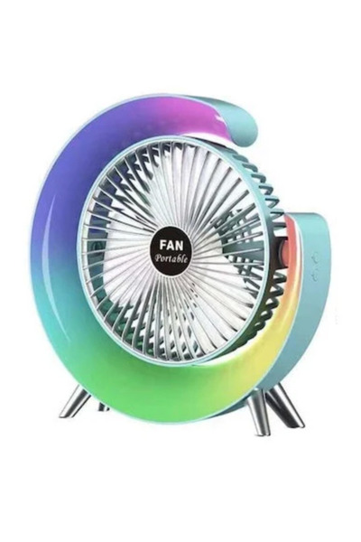 Mihai Ventilator de birou rotativ Andowl Q FS800 cu iluminare LED RGB