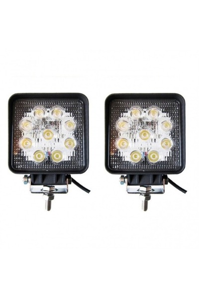 Ruan Set 2 Proiector Led Offroad 9 Led 27W Patrat Auto
